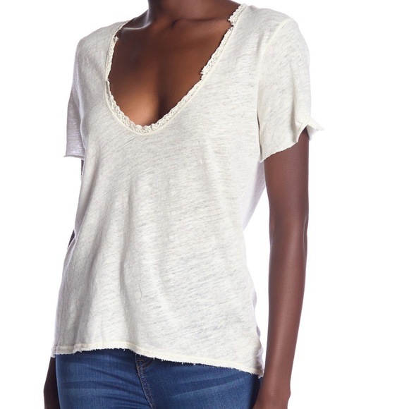 Free People Tops - Free People NWT We the Free Saturday Lace Trim Top